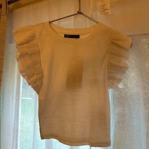Zara ruffled cropped top
